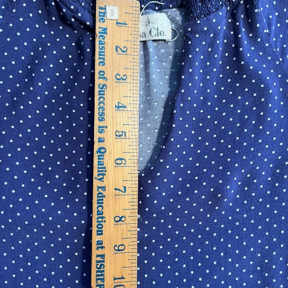ISA CLO. POLKA DOT BLUE TIERED MIDI DRESS ?S/M - Picture 7 of 10